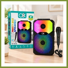 Bezos 8 Inç Bluetooth Mikrofonlu Karaoke Hoparlör (Şarjlı, Rgb) Vlr