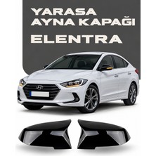 OtoÇizgi Hyundai Elantra Sinyalsiz 2016-2018 Uyumlu Batman Yarasa Ayna Kapağı Piano Black