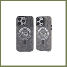 Candar Ticaret iPhone 14 Pro Max Uyumlu Kılıf Apollo Magneticsafe Desenli Kapak - Apollo Siyah - 1 Srh