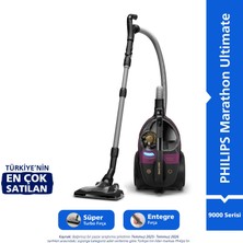 Philips Marathon Ultimate Toz Torbasız Elektrikli Süpürge, 899W, PowerCyclone 10, Süper Turbo Fırça, Sert Zemin Başlığı, XB9155/07