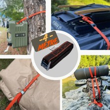 Metal Tokalı Mini Spanzet Yük Sabitleme Kayışı - 4 Metre