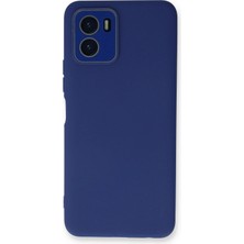 Uryport Vivo Y15S Kılıf Lansman Glass Kapak - Sky Blue