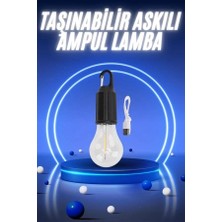 TCX Şarjlı LED Ampul Askılı Lamba 1 Adet Kamp Bahçe
