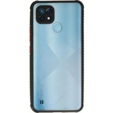 Uryport Realme C21 Kılıf Miami Şeffaf Silikon - Siyah