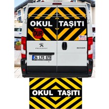 Otokap Universal Peugeot Boxer Uyumlu Okul Taşıtı Servis Aracı Kaplama Folyosu Sticker Etiket Seti 1 Takım Tuvturk Muayene Uyumlu