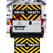 Otokap Universal Citroen Jumper Uyumlu Okul Taşıtı Servis Aracı Kaplama Folyosu Sticker Etiket Seti 1 Takım Tuvturk Muayene Uyumlu