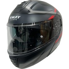 Sway 917 Kask-Fast Black Tıtanıum Red