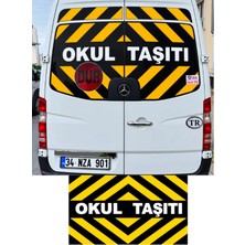 Otokap Universal Mercedes Sprinter Uyumlu Okul Taşıtı Servis Aracı Kaplama Folyosu Sticker Etiket Seti 1 Takım Tuvturk Muayene Uyumlu