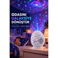 Astraltech Dinozor Yumurtası Galaksi Projektör Gece Lambası 4'ü 1 Arada – Bluetooth Hoparlörlü