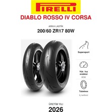 Pirelli Diablo Rosso Iv Corsa 200/60 ZR17 80W Arka Motosiklet Lastiği (2026)
