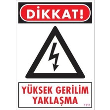 Colezium Yüksek Gerilim Uyarı Levhası 25X35 KOD:1111