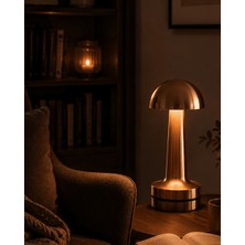 Astraltech Dokunmatik Mantar Gece Lambası Bronz LED Masa Aydınlatması