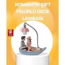Astraltech Romantik Çift Figürlü Gece Lambası Sandal Model Sevgiliye Özel Hediye