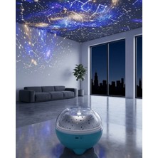 Astraltech Bluetooth Hoparlörlü Yıldız Projeksiyon Gece Lambası Uzaktan Kumandalı ve Döner Işık Efektli (Kopya