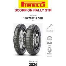 Pirelli Scorpion Rally Str 120/70 R17 58H M+S Ön Motosiklet Lastiği (2026)