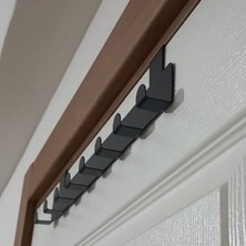 Metal Mat Siyah Amerikan Kapı Arkası Askılık Organizer ve Banyo Kapı Arkası Askılık