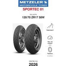 Metzeler Sportec 01 120/70 ZR17 58W Ön Motosiklet Lastiği (2026)