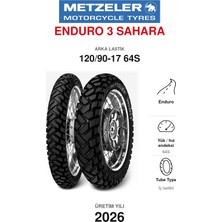 Metzeler Enduro 3 Sahara 120/90-17 64S Arka Motosiklet Lastiği (2026)
