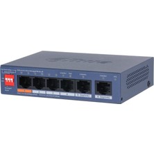 Dahua CS4006-4ET2GT-60 4 Port 10/100 + 2 Port Gıgabıt Uplınk 60W Poe Cloud Yönetilebilir Metal Kasa Swıtch Vlr