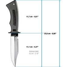 Norge Bıçak Kılıf ve Bağlantı Aparatları ile Tam Takım Halinde Bıçak Siyah 228 mm