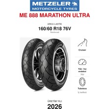 Metzeler Me 888 Marathon Ultra 160/60 R18 76V Reinforced Arka Motosiklet Lastiği (2026)