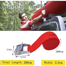 Adet Gergi Kayışı, Bağlama Kayışı, Sabitleme Kemeri, Germe Kayışı, 200 Kg'a Kadar Taşıyabilir, 4'lü Paket, Ayarlanabilir Kemer Bandı, Bisiklet, El Arabası, Motosiklet, Bavul, Römork