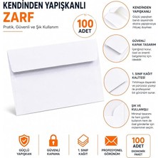 Home 100 Adet Kendinden Yapışkanlı Beyaz Mektup Zarfı, Tutkallı Kapaklı Zarf, Davetiye Tebrik Kartı Para Evrak Posta Gönderim Ofis Okul Zarfı, Düğün Davetiyesi Not Kartı Için, 16X11 cm