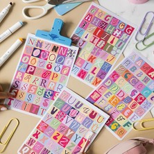 18 Yaprak Harf Sticker Defteri – Alfabe, Rakam ve Noktalama Işaretleri Seti