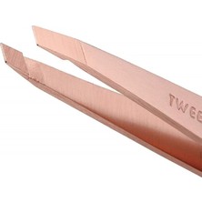 Rose Gold Slant Tweezer - Cımbız