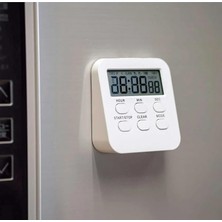 Alarmlı Dijital Öğrenci Sınav Masa Kronometresi – 24 Saat Geri Sayım Timer, 2 Kademeli Alarm, LCD Ekranlı (Beyaz)