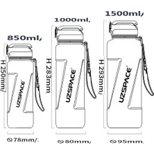 Fiftyfifty Pipetli Mega Boy 1500ML Tritan Su Matarası Lacivert