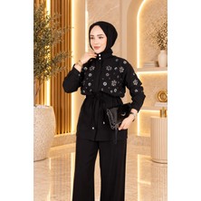 Eartar Moda Yıldız Nakışlı Gömlek Takım