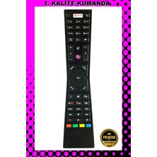 Uzaktan Kumanda   1.kalite Kumanda Mazamapp 1153 Vestel Netflix LCD LED Tv Kumandası E34