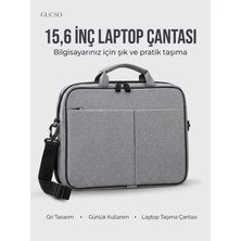 Gucso 15.6 Inç Laptop Çantası Gri Notebook Bilgisayar Taşıma Çantası