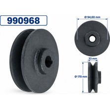Biesey ASK990968 Büyük Tekli Alternatör Sabit Kasnağı 17X94,60X33 mm 990968