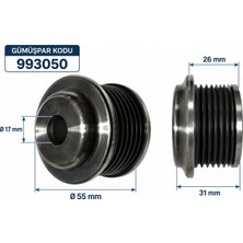 Biesey ASK93050 Lada Vega Alternatör Sabit Kasnağı 993050
