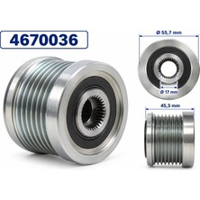 Biesey 4670036 Audi A4 A6 Alternatör Rulmanlı Kasnağı 6 Kanal Luk 535003610