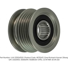 Biesey 4670143 Opel Vauxhall Alternatör Rulmanlı Kasnağı Luk 535014310