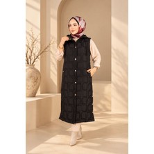 Eartar Moda Kare Desenli Kapitone Yelek