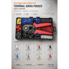 2800 Parça Terminal Sıkma Pensesi + Yüksük Sıkma Pensesi Kablo Pabucu Seti Hsc8 6-4A 722484 723508