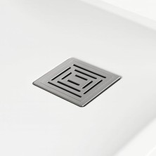 V-Flow Kare 5606980 Duş Kanalı, Yandan Çıkışlı, 10X10 Cm, Dk 800 Kapak, Parlak Krom