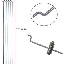 Adet Ayarlanabilir Itme Çubuğu Konektörü Bağlantı Durdurucu Çap 1,3 mm ve 1,2 x 200 Mm/7,8 Inç Çelik Z Itme Çubukları Rc Uçak Modeline Uygun Kendin Yap Parçaları