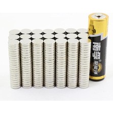 Adet 8X2MM Yuvarlak Güçlü Neodyum Mıknatıs (Çap 8 M M Kalınlık 2 Mm)