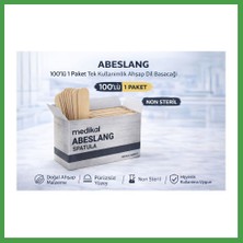 Soi Home Abeslang 100'LÜ 1 Paket Tek Kullanımlık Ahşap Dil Basacağı Medikal Spatula Soı