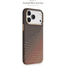 iPhone 18 Pro Max Kılıf M-Safe Özellikli Raptic Aramid Skin Serenity Serisi Karbon Kapak Kahverengi