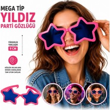 Yakup Tokatlı Moda Ytm Mega Tip Yıldız Parti Gözlüğü Pembe Renk