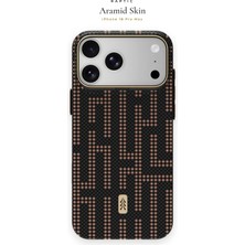 iPhone 18 Pro Max Uyumlu Kılıf M-Safe Şarj Özellikli Raptic Aramid Skin Serisi Karbon Kapak Siyah