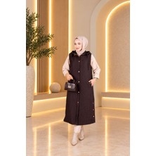 Eartar Moda Yaprak Desenli Kapitone Yelek