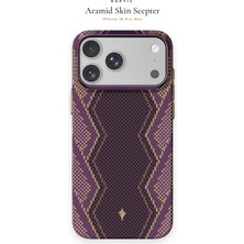 iPhone 18 Pro Max Uyumlu Kılıf M-Safe Özellikli Raptic Aramid Skin Scepter Serisi Karbon Kapak Bordo