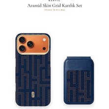 iPhone 18 Pro Max Kılıf Raptic 2in1 Bundle Kit Aramid Skin Grid Serisi Kartlık ve Karbon Kapak Laciv